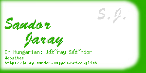 sandor jaray business card